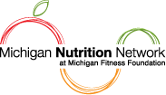 Michigan Nutrition Network logo with green, orange, and yellow semi circle 