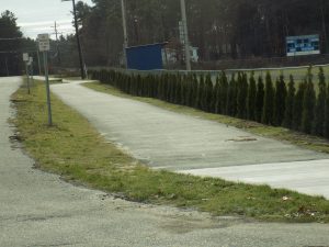funded infrastructure with landscaping that was paid for outside of the grant