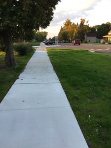 New sidewalk options along a roadway