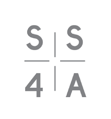 Safe Streets for All logo. Image of 4 quarants with a letter of the test SS4A in each.